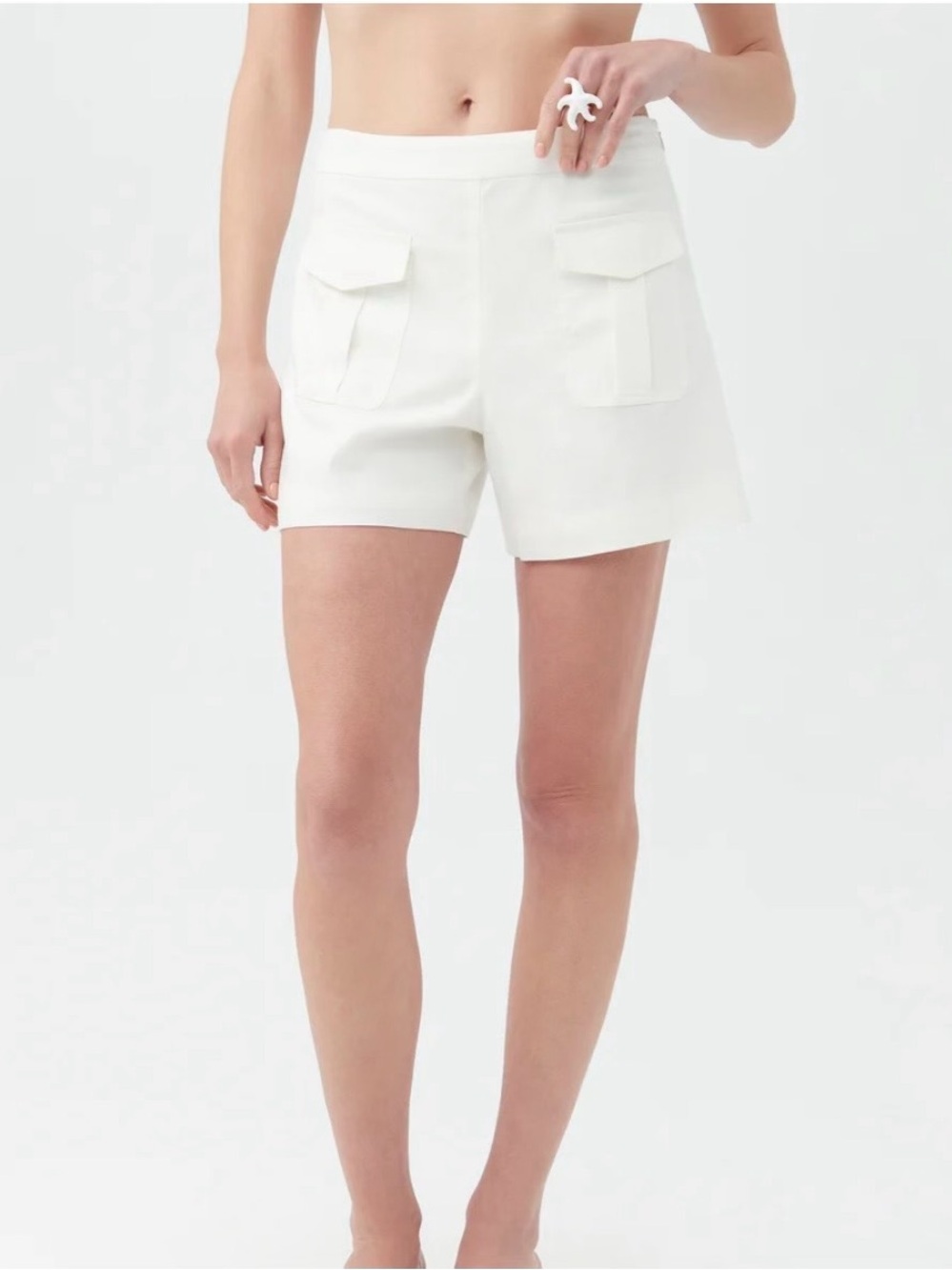 Trina Turk Barbonici Women's White Pocket Shorts